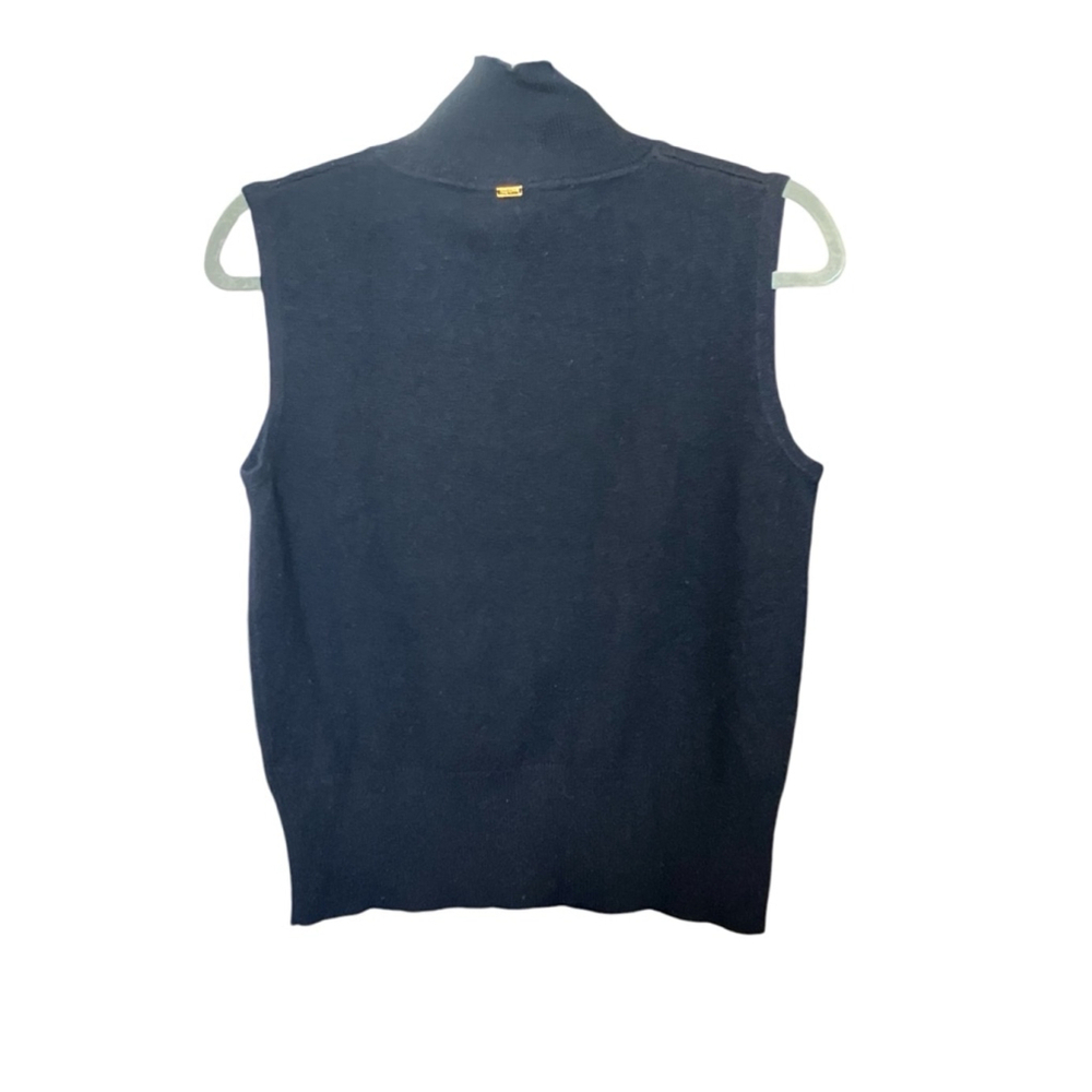 St John Cashmere Sleeveless Turtleneck Black Small - Picture 5 of 7